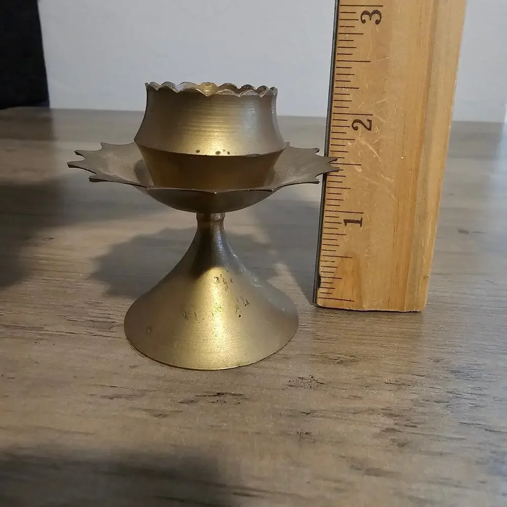 Vintage brass lotus